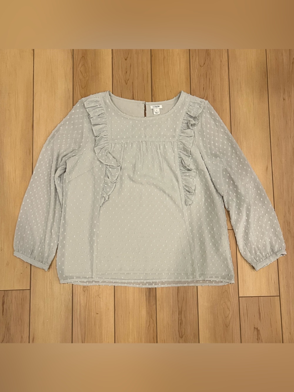 J.Crew Factory Ruffle Front Top - Picture 2 of 6